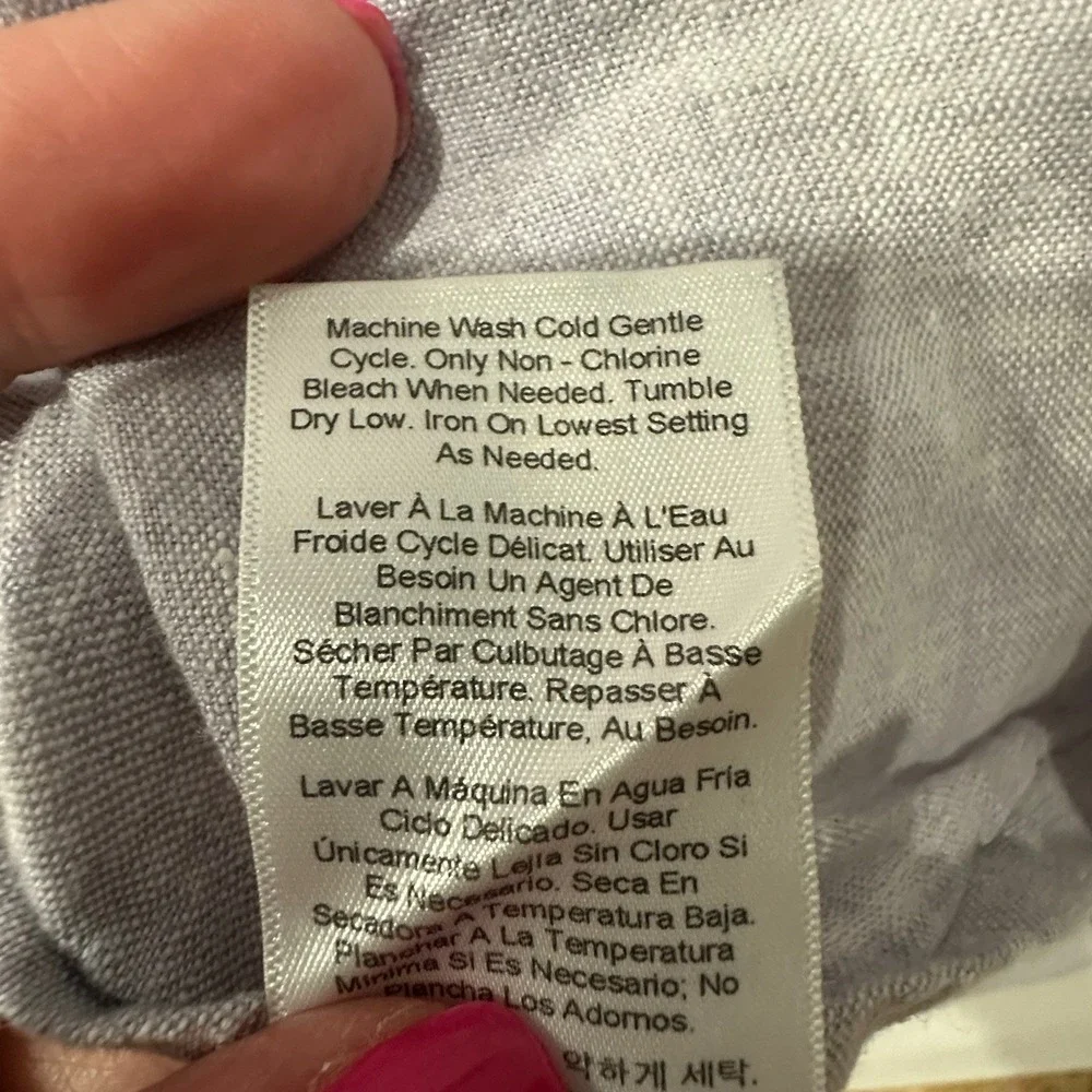 West Elm 100% Linen King Size Pillowcase Sham‎ Light Lavender 20 X 36 Inches